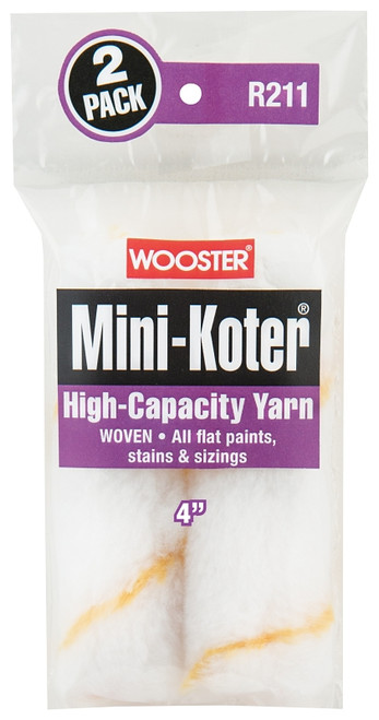 WOOSTER Mini-Koter R211-4 High-Capacity Yarn, 4 in L, Fabric Cover [SKU: ORG8829632]