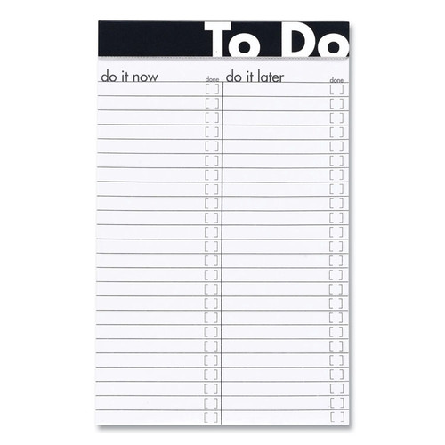 To Do Notepads, List-Management Format, Randomly Assorted Headband Colors, 50 White 5 x 8 Sheets [SKU: AMP20001]