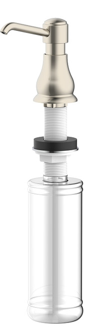 Boston Harbor Soap Dispenser, 11 oz Capacity, PE, Brushed Nickel, Brushed Nickel, Press [SKU: ORG7928559]