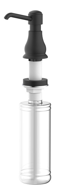 Boston Harbor Soap Dispenser, 11 oz Capacity, PE, Matte Black, Matte Black, Press, Top mounted Mounting [SKU: ORG7936628]