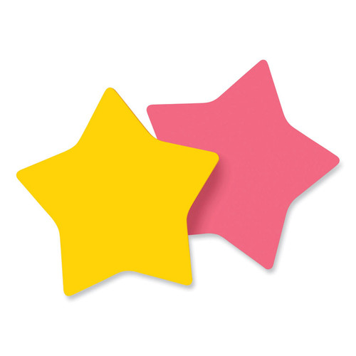Die-Cut Star Shaped Notepads, 2.6" x 2.6", Assorted Colors, 75 Sheets/Pad, 2 Pads/Pack [SKU: MMM70005114114]