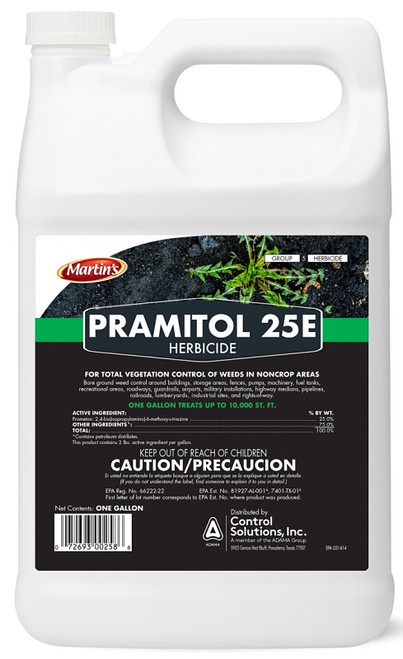 Martin's Pramitol 82000025 Herbicide Vegetation Killer, Liquid, Amber/Yellow, 1 gal [SKU: ORG9963927]