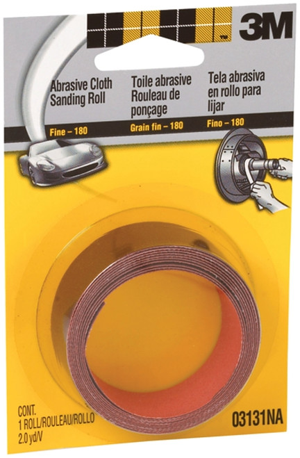 3M 03131 Sand Cloth Roll, 6 ft L, 1 in W, 180 Grit, Fine, Aluminum Oxide Abrasive [SKU: ORG4185849]