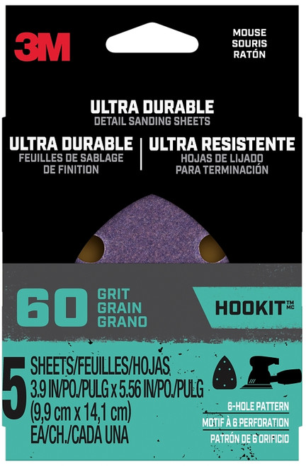 3M COLORmaxx 27381 Polishing Pad, 3 in L, 3 in W, Medium, 60 Grit, Aluminum Oxide Abrasive, Cloth Backing [SKU: ORG7375967]