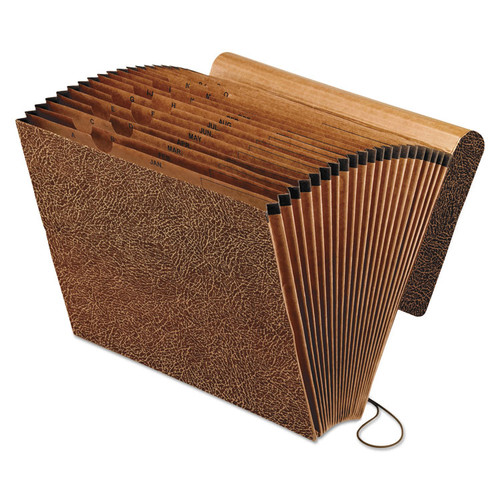 All Purpose Expanding File, 2" Expansion, 21 Sections, Elastic Cord Closure, 2/5-Cut Tabs, Letter Size, Red Fiber [SKU: PFX01365]