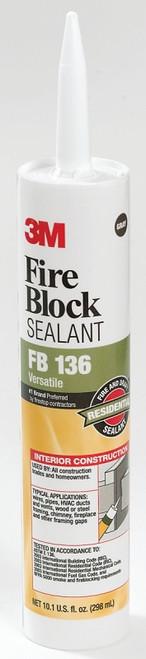 3M FB 136 Fire Block Sealant, Gray, 10.1 oz Cartridge [SKU: ORG6367205]