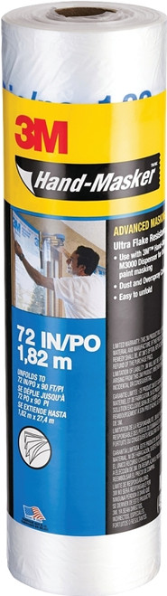 3M AMF72 Masking Film, 90 ft L, 72 in W, Clear [SKU: ORG6205884]