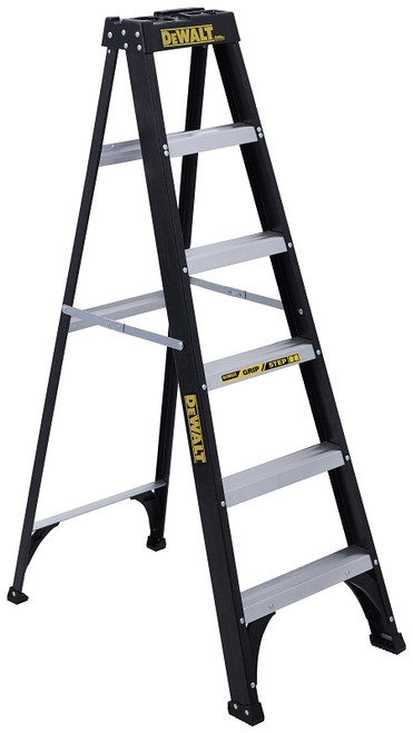 DeWALT by Louisville DXL3110-06 Step Ladder, 5-Step, 250 lb, Type I Duty Rating, 3-3/4 in D Step, Fiberglass [SKU: ORG7244387]