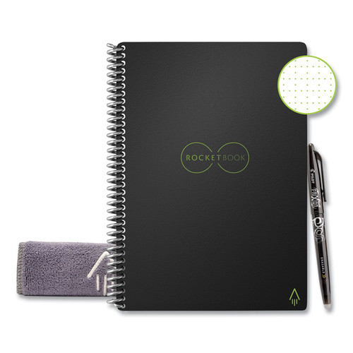 Core Smart Notebook, Dotted Rule, Black Cover, 8.8 x 6, 18 Sheets [SKU: RKBERCAFR]
