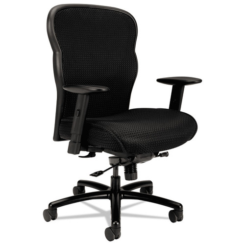 Wave Mesh Big and Tall Chair, Supports Up to 450 lb, 19.25" to 22.25" Seat Height, Black [SKU: BSXVL705VM10]