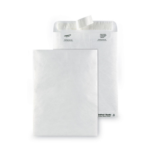 Lightweight 14 lb Tyvek Catalog Mailers, #10 1/2, Square Flap, Redi-Strip Adhesive Closure, 9 x 12, White, 50/Box [SKU: QUAR1462]