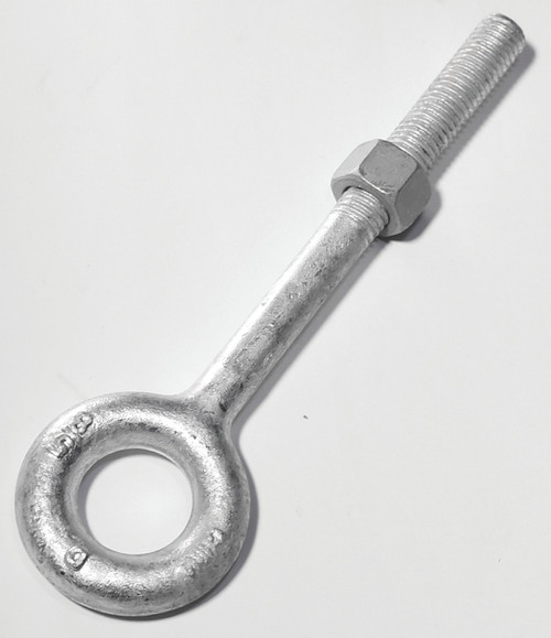 BARON 24-5/8X8 Eye Bolt, 5/8 in Thread, 3 in L Thread, 1-1/4 in ID x 2-1/2 in OD Dia Eye, 8 in L Shank, Galvanized Steel [SKU: ORG6343438]