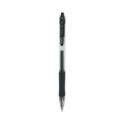 Sarasa Dry Gel X20 Gel Pen, Retractable, Bold 1 mm, Black Ink, Smoke Barrel, 12/Pack [SKU: ZEB46610]