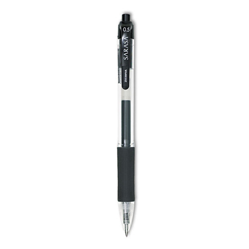 Sarasa Dry Gel X20 Gel Pen, Retractable, Fine 0.5 mm, Black Ink, Smoke Barrel, 12/Pack [SKU: ZEB46710]