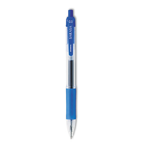 Sarasa Dry Gel X20 Gel Pen, Retractable, Fine 0.5 mm, Blue Ink, Translucent Blue Barrel, 12/Pack [SKU: ZEB46720]