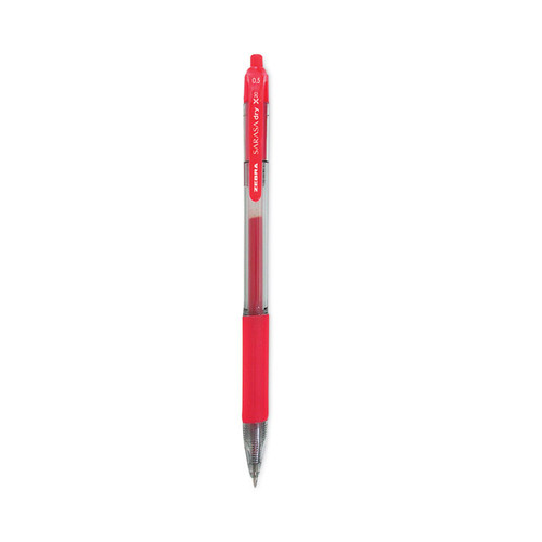 Sarasa Dry Gel X20 Gel Pen, Retractable, Fine 0.5 mm, Red Ink, Translucent Red Barrel, 12/Pack [SKU: ZEB46730]