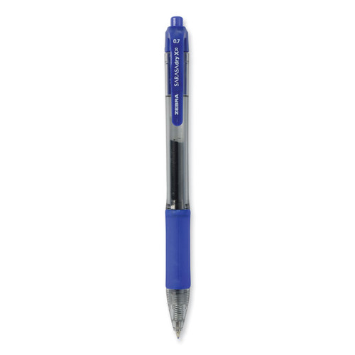 Sarasa Dry Gel X20 Gel Pen, Retractable, Medium 0.7 mm, Blue Ink, Translucent Blue Barrel, 12/Pack [SKU: ZEB46820]
