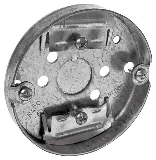 RACO 8292 Drawn Fan Box, 3-3/8 in W, 1/2 in D, 3-3/8 in H, 1 -Gang, 5 -Knockout, Steel, Gray [SKU: ORG6150098]