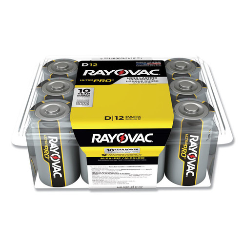 Ultra Pro Alkaline D Batteries, 12/Pack [SKU: RAYALD12PPJ]