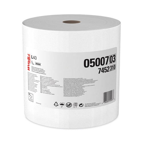 L40 Towels, Jumbo Roll, 12.5 x 12.2, White, 750/Roll [SKU: KCC05007]