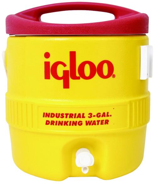 IGLOO 400 Series 00000431 Water Cooler, 3 gal Tank, Drip Resistant Spigot, Polyethylene, Red/Yellow [SKU: ORG6844443]