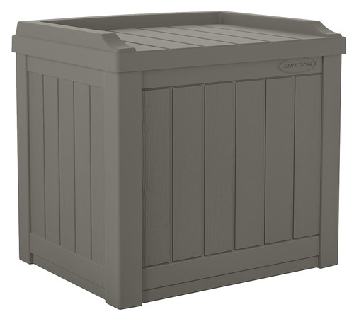 Suncast SS601ST Deck Box with Storage Seat, 22 in W, 17 in D, 20-1/2 in H, Resin, Stoney [SKU: ORG5768049]