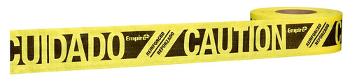 Empire 76-0600 Barricade Tape, 500 ft L, 3 in W, Yellow [SKU: ORG9649195]