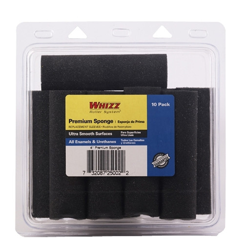 WHIZZ 25002 Mini Roller, 4 in L, Foam Cover, Black [SKU: ORG5747399]