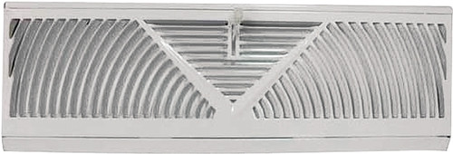 ProSource BB-15W Baseboard Register, 15 in L, 4-1/2 in W, 60 deg Air Deflection, Steel, White [SKU: ORG3003928]