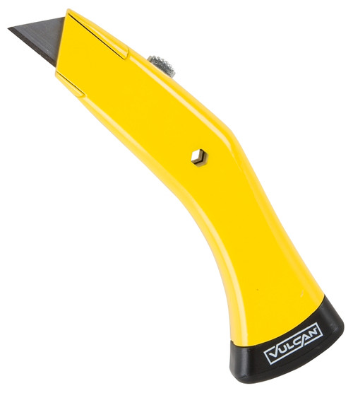 Vulcan JL-KF0008 Utility Knife, 2-1/4 in L Blade, 3/4 in W Blade, Zinc Alloy Handle, Black/Yellow Handle [SKU: ORG3456670]