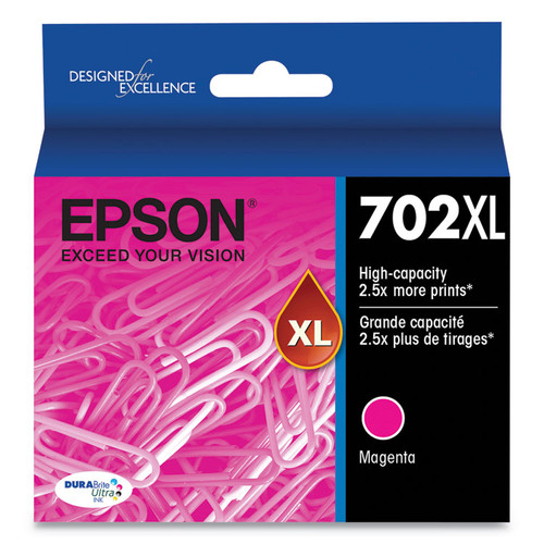 T702XL320-S (702XL) DURABrite Ultra High-Yield Ink, 950 Page-Yield, Magenta [SKU: EPST702XL320S]
