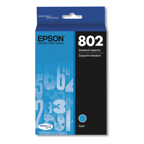 T802220-S (802) DURABrite Ultra Ink, 650 Page-Yield, Cyan [SKU: EPST802220S]