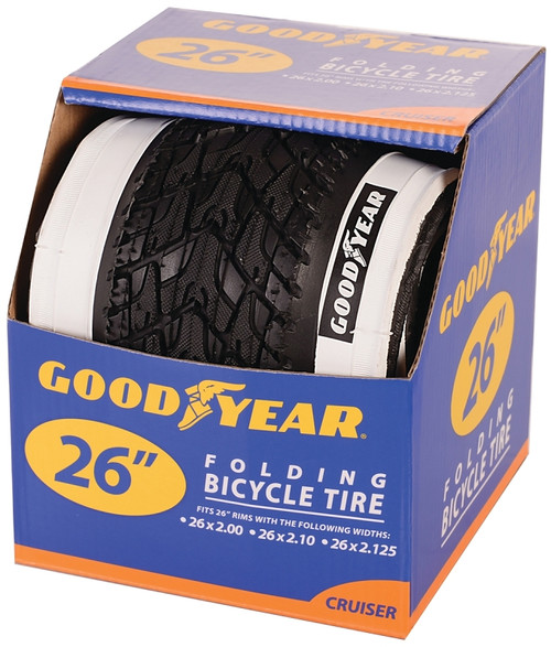 KENT 91061 Cruiser Tire, Folding, White, For: 26 x 2 to 2.10 to 2-1/8 in Rim [SKU: ORG9954512]