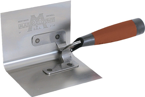 Marshalltown 51D Corner Trowel, 3-1/2 in W Blade, 5 in L Blade, Stainless Steel Blade, DuraSoft Handle [SKU: ORG4498556]