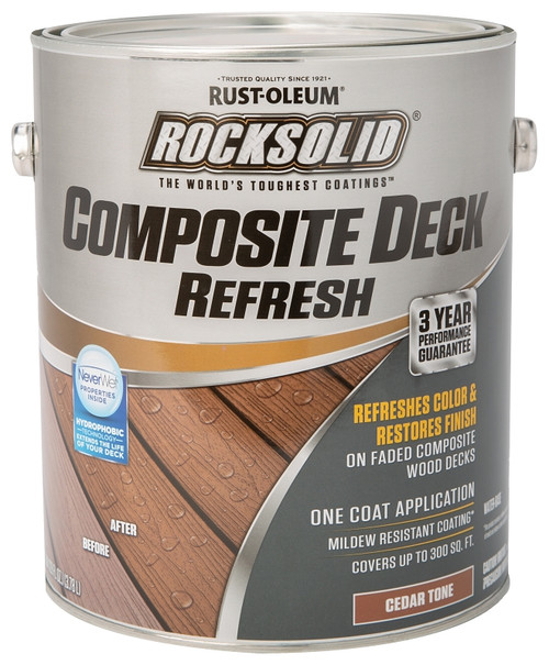 RUST-OLEUM RockSolid 350058 Deck Refresh Toner, Flat/Matte, Cedar, Liquid, 1 gal [SKU: ORG2430106]