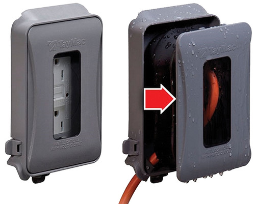 HUBBELL ML450G Cover, 6-7/64 in L, 4 in W, Gray [SKU: ORG7189319]