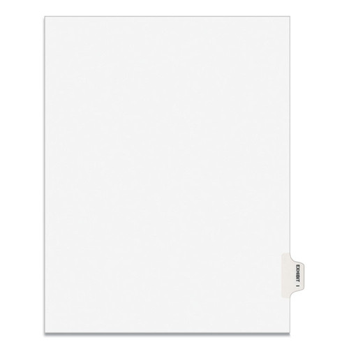 Avery-Style Preprinted Legal Side Tab Divider, 26-Tab, Exhibit I, 11 x 8.5, White, 25/Pack, (1379) [SKU: AVE01379]
