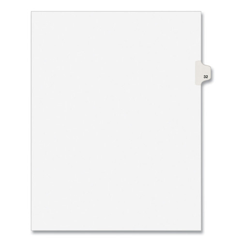Preprinted Legal Exhibit Side Tab Index Dividers, Avery Style, 10-Tab, 32, 11 x 8.5, White, 25/Pack, (1032) [SKU: AVE01032]