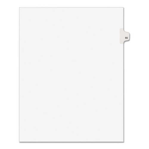 Preprinted Legal Exhibit Side Tab Index Dividers, Avery Style, 10-Tab, 55, 11 x 8.5, White, 25/Pack, (1055) [SKU: AVE01055]
