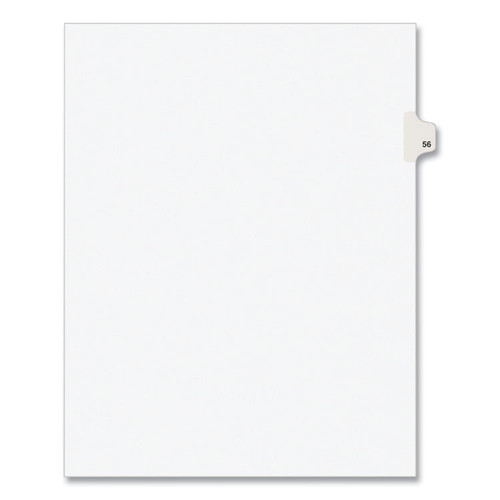 Preprinted Legal Exhibit Side Tab Index Dividers, Avery Style, 10-Tab, 56, 11 x 8.5, White, 25/Pack, (1056) [SKU: AVE01056]