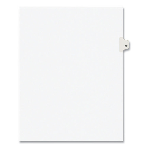 Preprinted Legal Exhibit Side Tab Index Dividers, Avery Style, 10-Tab, 57, 11 x 8.5, White, 25/Pack, (1057) [SKU: AVE01057]
