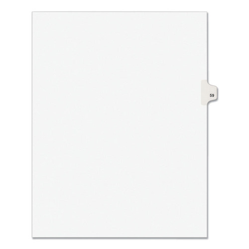 Preprinted Legal Exhibit Side Tab Index Dividers, Avery Style, 10-Tab, 59, 11 x 8.5, White, 25/Pack, (1059) [SKU: AVE01059]