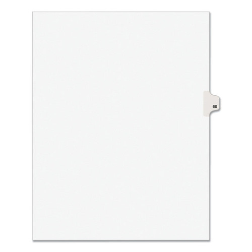 Preprinted Legal Exhibit Side Tab Index Dividers, Avery Style, 10-Tab, 60, 11 x 8.5, White, 25/Pack, (1060) [SKU: AVE01060]