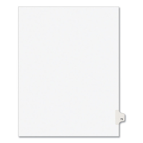 Preprinted Legal Exhibit Side Tab Index Dividers, Avery Style, 10-Tab, 73, 11 x 8.5, White, 25/Pack, (1073) [SKU: AVE01073]