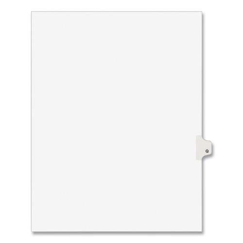 Preprinted Legal Exhibit Side Tab Index Dividers, Avery Style, 26-Tab, Q, 11 x 8.5, White, 25/Pack, (1417) [SKU: AVE01417]