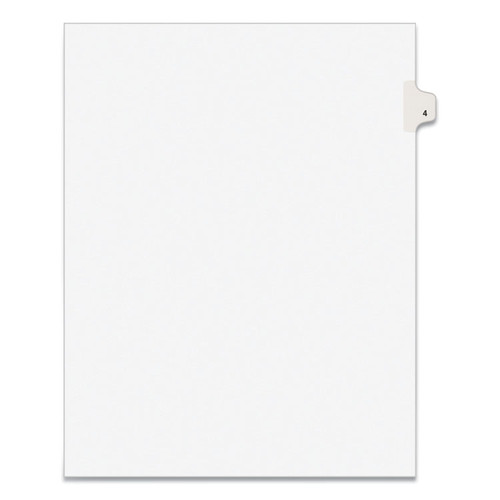 Preprinted Legal Exhibit Side Tab Index Dividers, Avery Style, 10-Tab, 4, 11 x 8.5, White, 25/Pack [SKU: AVE11914]