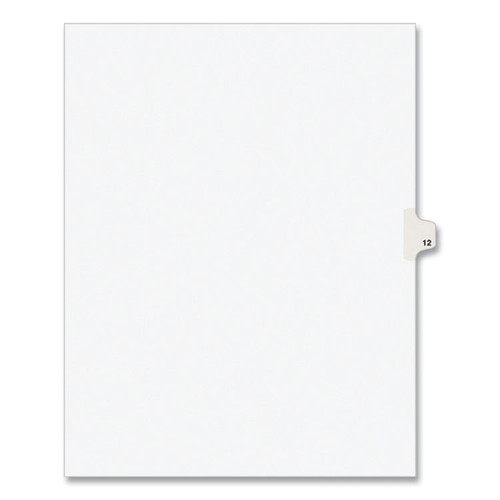 Preprinted Legal Exhibit Side Tab Index Dividers, Avery Style, 10-Tab, 12, 11 x 8.5, White, 25/Pack [SKU: AVE11922]