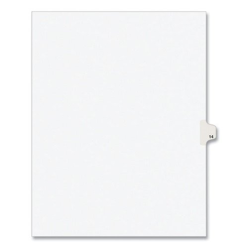 Preprinted Legal Exhibit Side Tab Index Dividers, Avery Style, 10-Tab, 14, 11 x 8.5, White, 25/Pack [SKU: AVE11924]