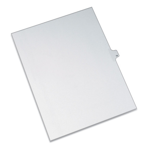 Preprinted Legal Exhibit Side Tab Index Dividers, Allstate Style, 10-Tab, 13, 11 x 8.5, White, 25/Pack [SKU: AVE82211]