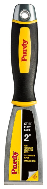 Purdy 14A900025 Stiff Putty Knife, 2 in W Blade, Stainless Steel Blade, Rubber Handle, Cushion-Grip Handle [SKU: ORG2199016]